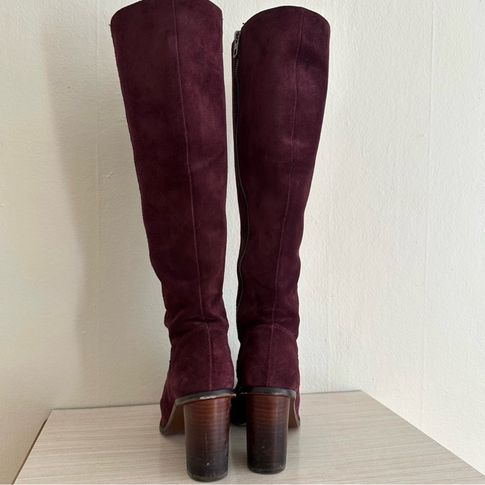 Coach Burgundy Heeled Boots - Picture 5 of 6